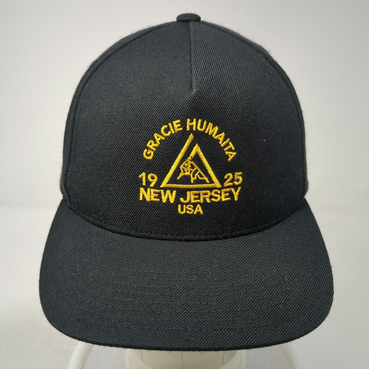 Yupoong 5 Panel Black One Size Hat Gracie Humaita New Jersey Snapback Flat Brim