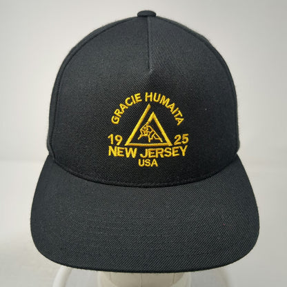 Yupoong 5 Panel Black One Size Hat Gracie Humaita New Jersey Snapback Flat Brim