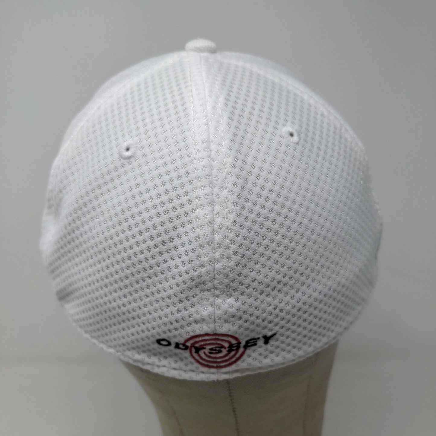 Callaway Men's Fitted Hat White Size S/M Embroidered Odyssey Golf Club Logo