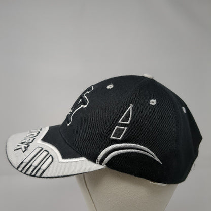 NY New York Strapback Hat Black One Size Embroidered 6 Panel Colorblock