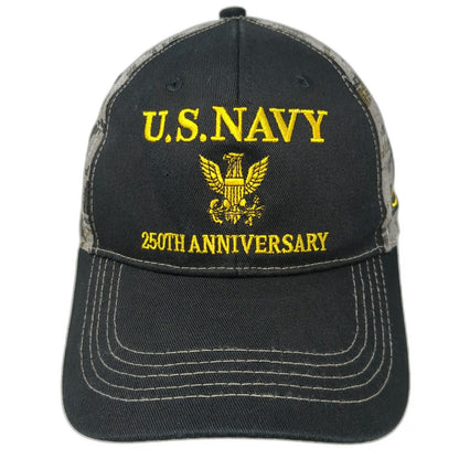 U.S. Navy 250th Anniversary Baseball Cap Black One Size Digital Camo Hat
