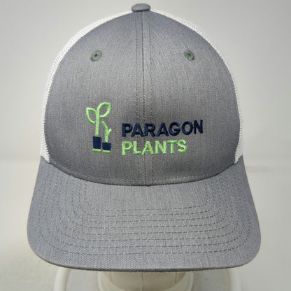 Allcaps Paragon Plants Trucker Hat Gray One Size Mesh Back Snapback Logo