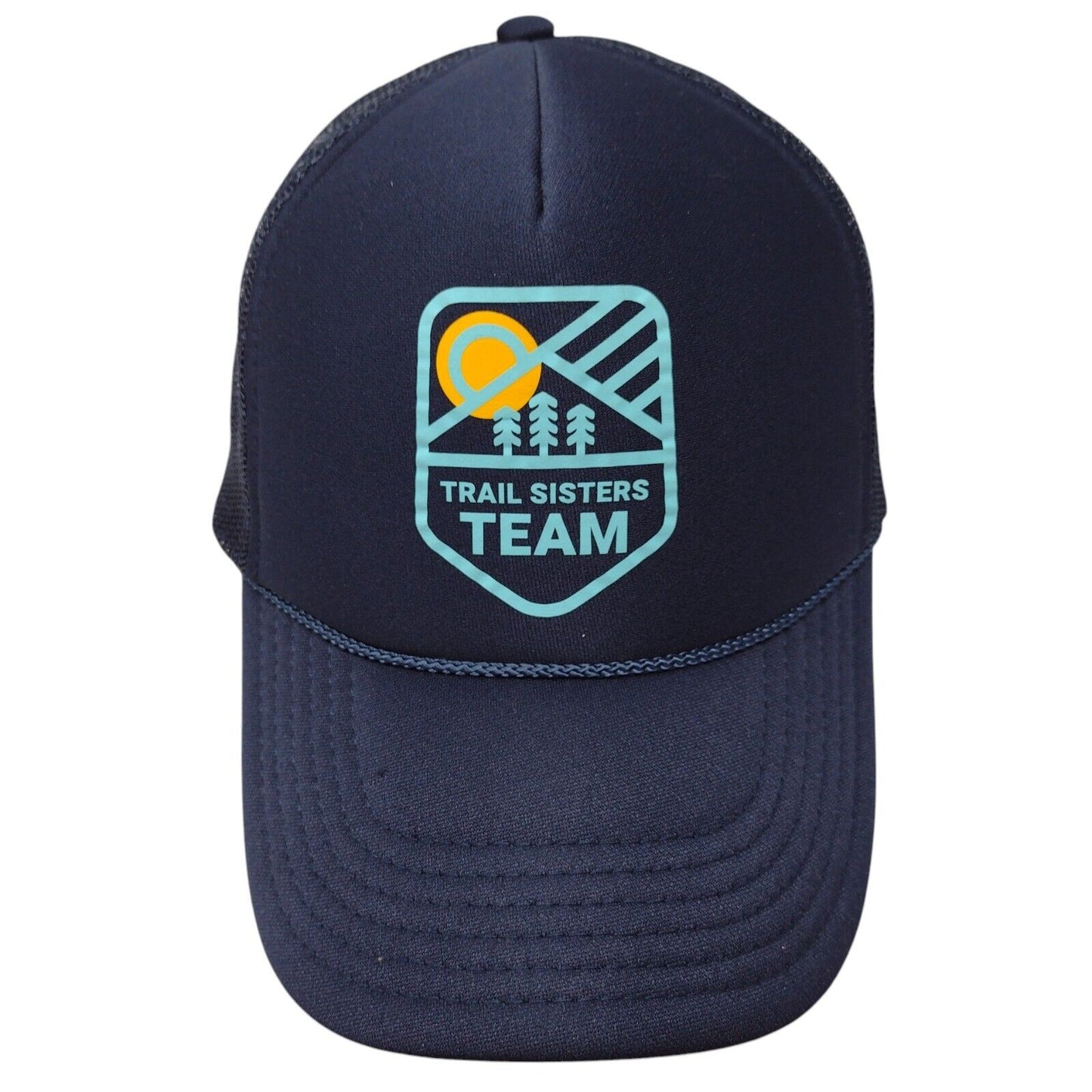 Trail Sisters Team Snapback Trucker Hat Blue OSFM Adjustable Mesh Back Rope Otto