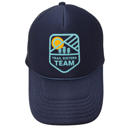 Trail Sisters Team Snapback Trucker Hat Blue OSFM Adjustable Mesh Back Rope Otto