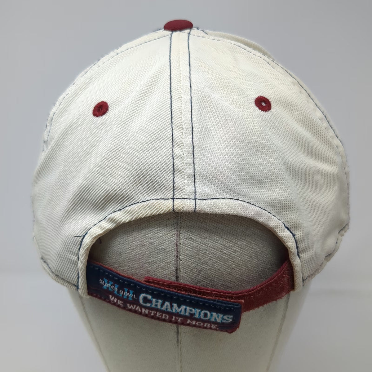 NFL Reebok Super Bowl XLII Champions Hat White Blue Red One Size Sideline Cap