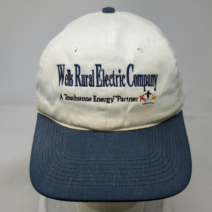 Otto Snapback White Blue One Size Wells Rural Electric Company Embroidered Hat
