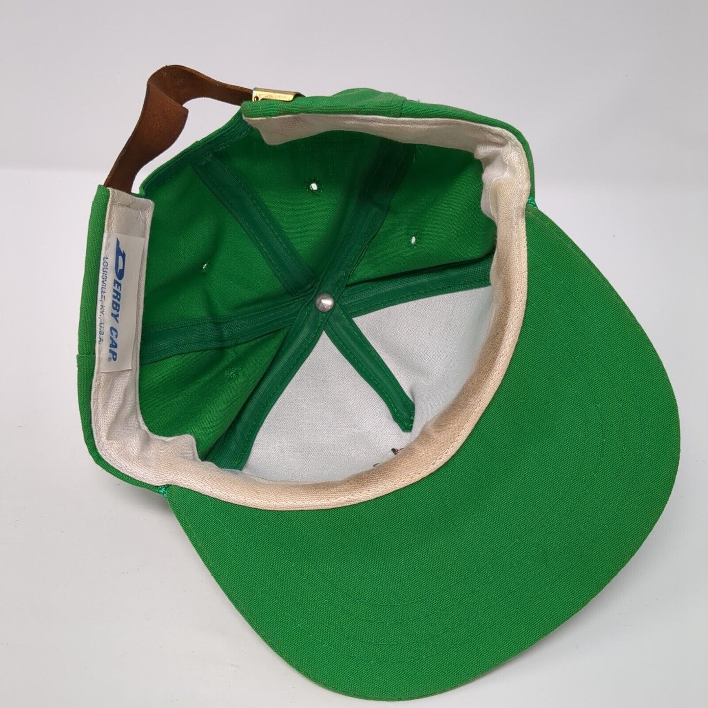 Derby Cap Vintage Slideback Trucker Rope Hat Masters Embroidered Logo Made USA