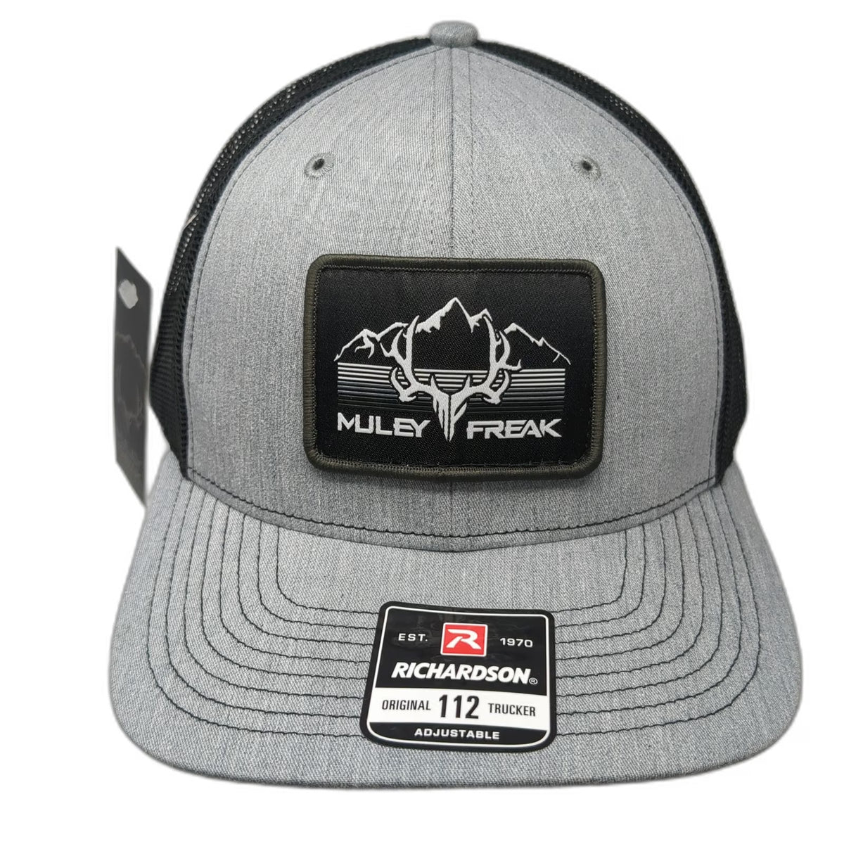 Richardson Trucker Hat Gray One Size Mesh Back Snapback Muley Freak Hunting Hat