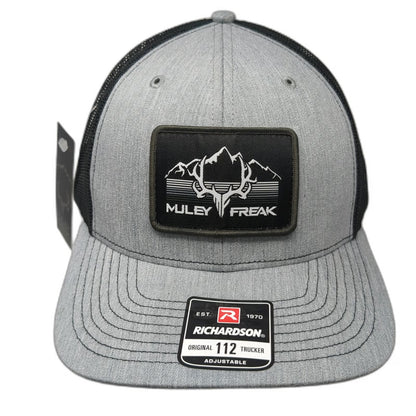 Richardson Trucker Hat Gray One Size Mesh Back Snapback Muley Freak Hunting Hat