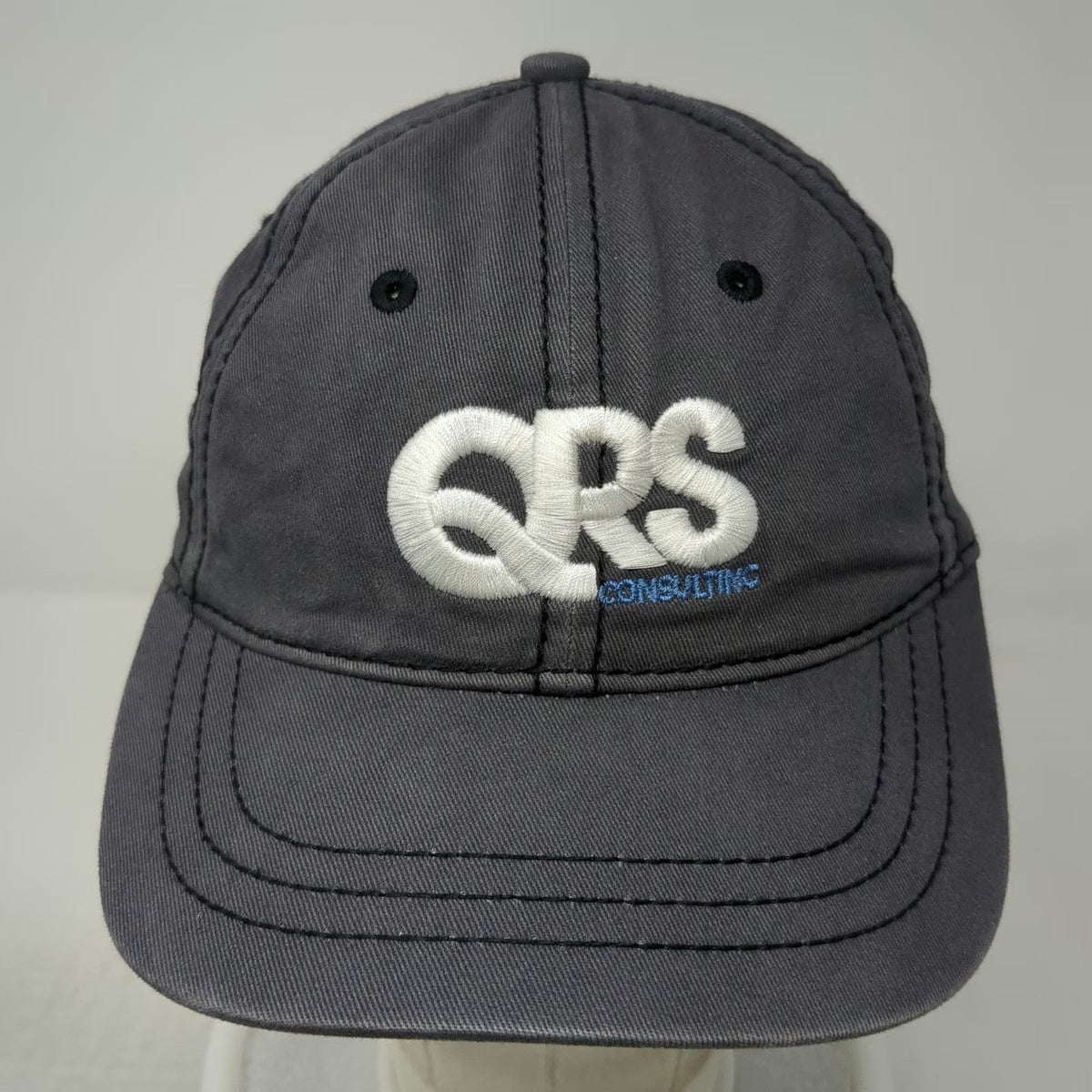 District Baseball Cap Gray One Size QRS Consulting Slideback Cotton 6-Panel Hat