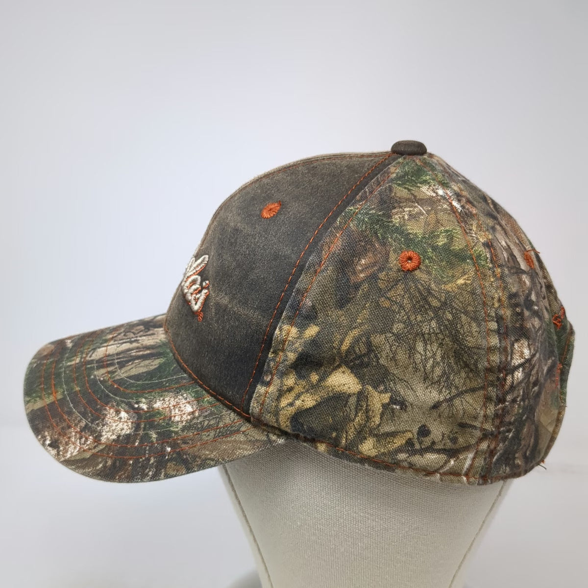 Cabela's Baseball Cap Brown One Size Realtree Camo Distressed Embroidered Hat