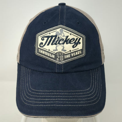 Disney Parks Mickey Mouse Years Blue Beige Baseball Cap One Size Hat Strapback