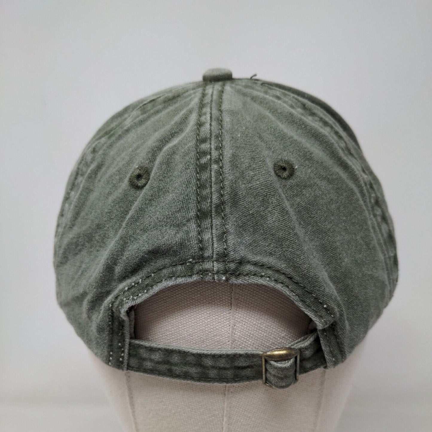 Rose Slideback Hat Green OSFM Embroidered Adjustable Outdoor 6 Panel