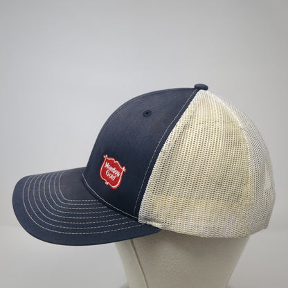Meadow Gold Trucker Hat Blue OS Adjustable Embroidered Mesh Back Richardson