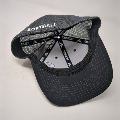 CI Softball Fitted Mesh Back Trucker Hat Gray 6 7/8-7 3/8 Embroidered