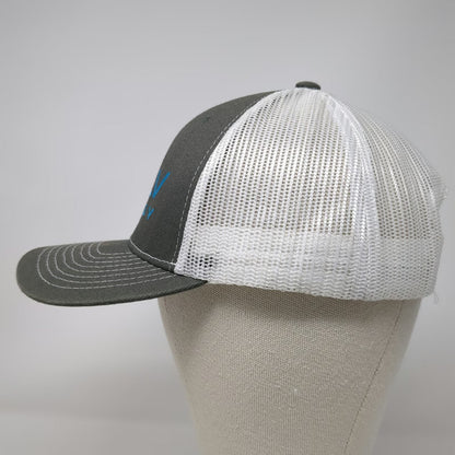 Direct Caps Trucker Hat Gray One Size SOLV Energy Mesh Back Snapback Stitching