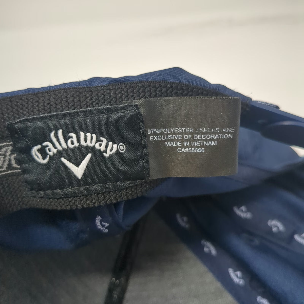 Callaway 5 Panel Blue OSFM Hat Rope Snapback Mascot Golf Performance Bird Cord