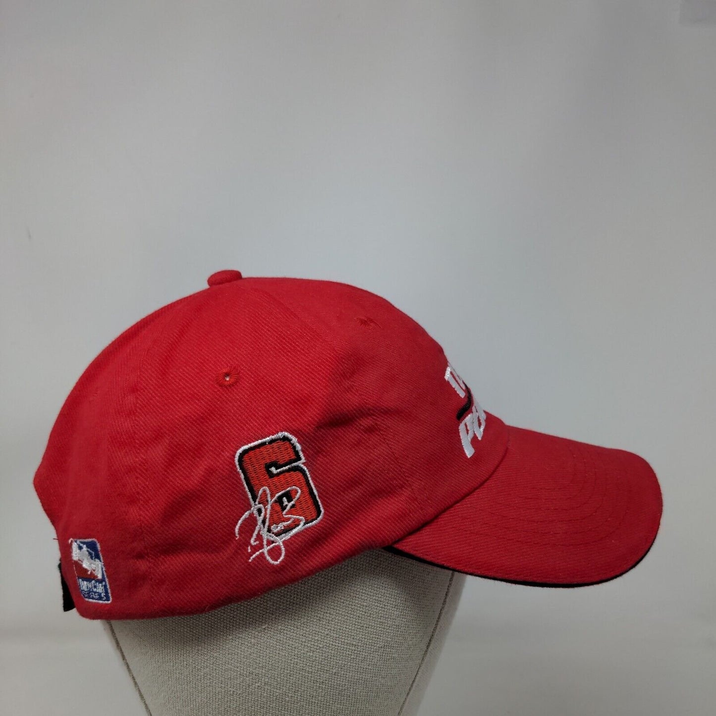 Team Penske Strapback Hat Red Embroidered Signature #3 #6 Embroidered Logo
