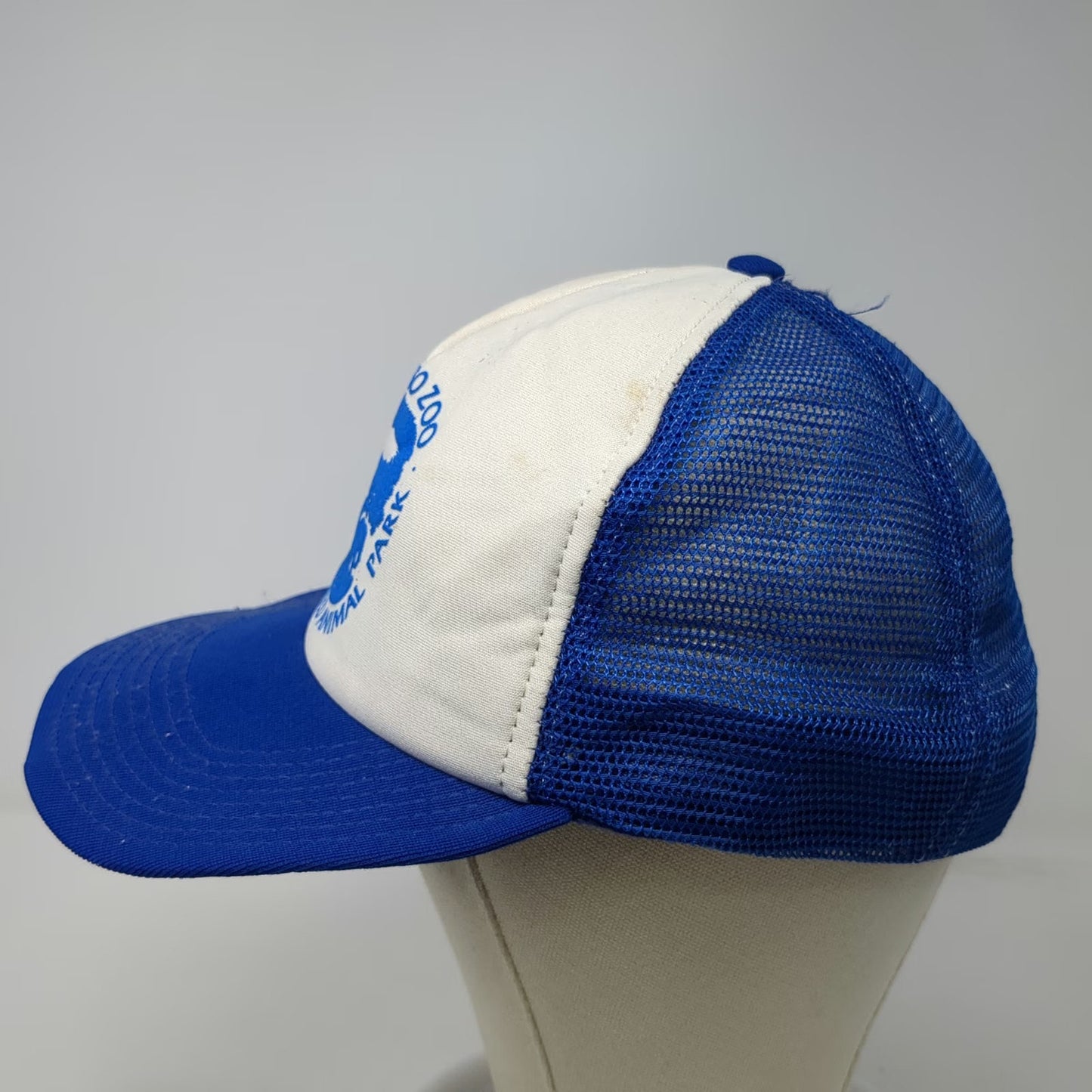 San Diego Zoo Wild Animal Park Blue OS Trucker Hat Snapback Mesh USA Vintage