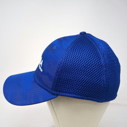 New Era XL Baseball Cap Blue Mesh Back 39THIRTY Camo American Flag Terra Hat
