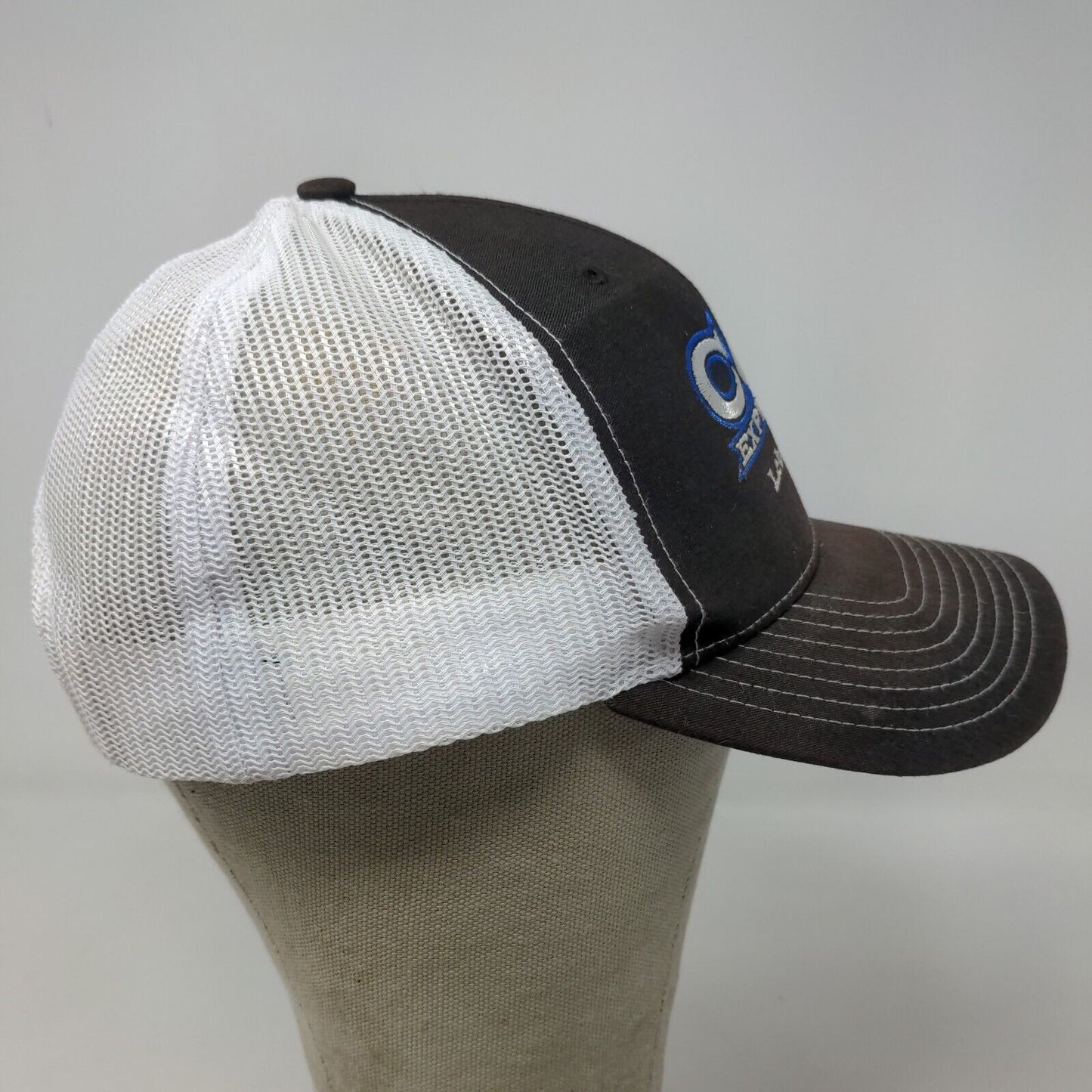 Richardson Men's Snapback Mesh Back Hat Black C&C Express Embroidered Logo