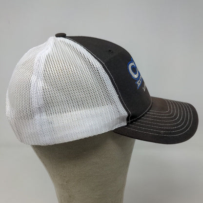 Richardson Men's Snapback Mesh Back Hat Black C&C Express Embroidered Logo