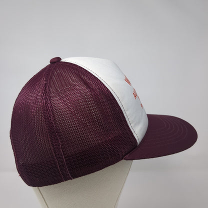 Wolfe's Auto Auction Snapback Rope Trucker Hat Red One Size Colorblock