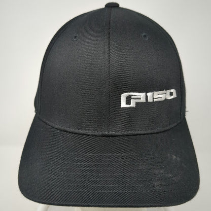 Flexfit F-150 Hat Black XL Baseball Cap Stretch Fitted Structured Silver Logo