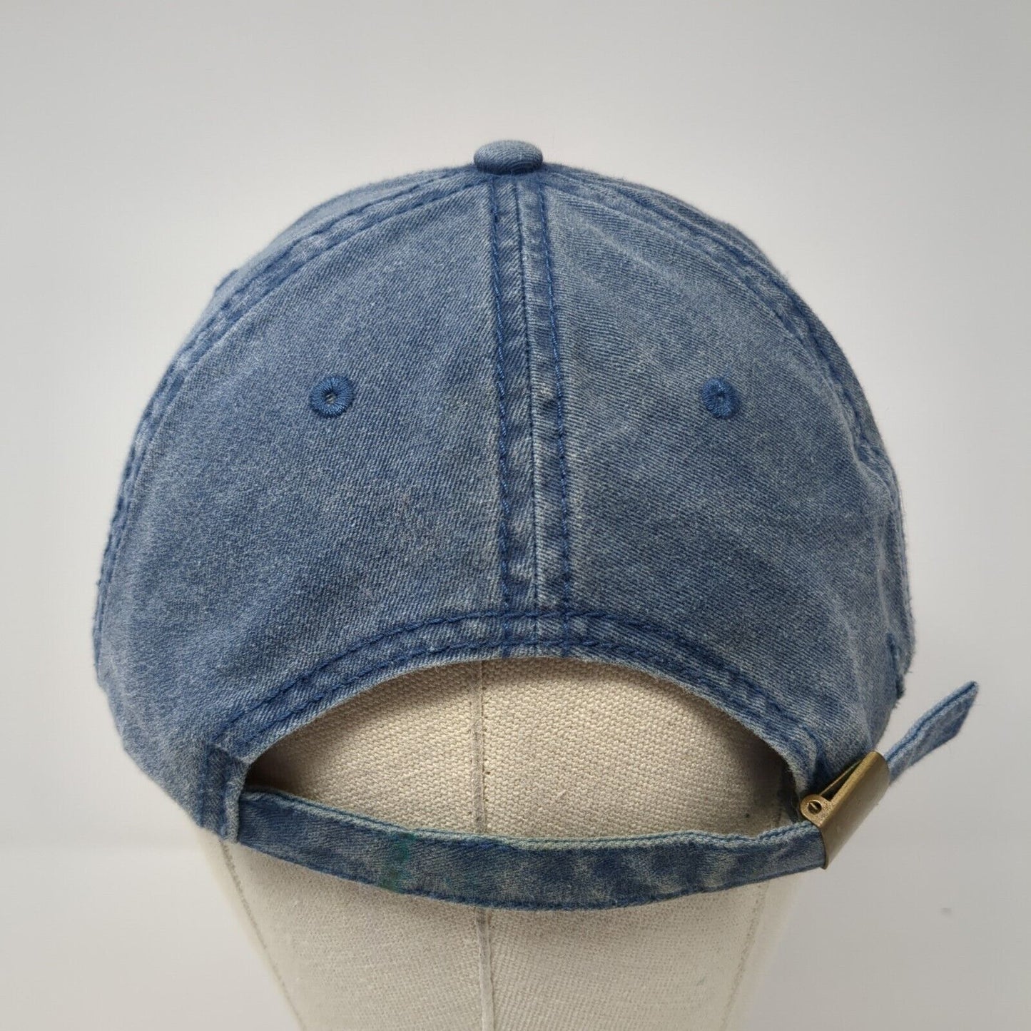 NASA Slideback Hat Blue One Size Adjustable Embroidered Denim Otto Cotton