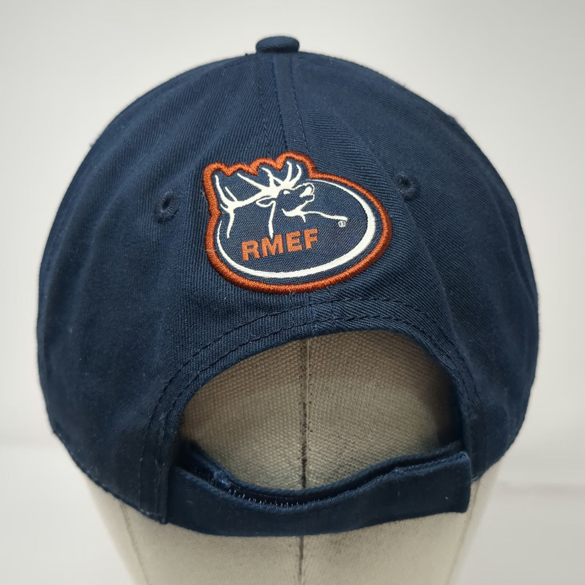 RMEF Rocky Mountain Elk Foundation Baseball Cap Orange Blue One Size Elk Hat