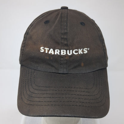 Starbucks Spell Out Strapback Hat Black One Size Adjustable Uniform