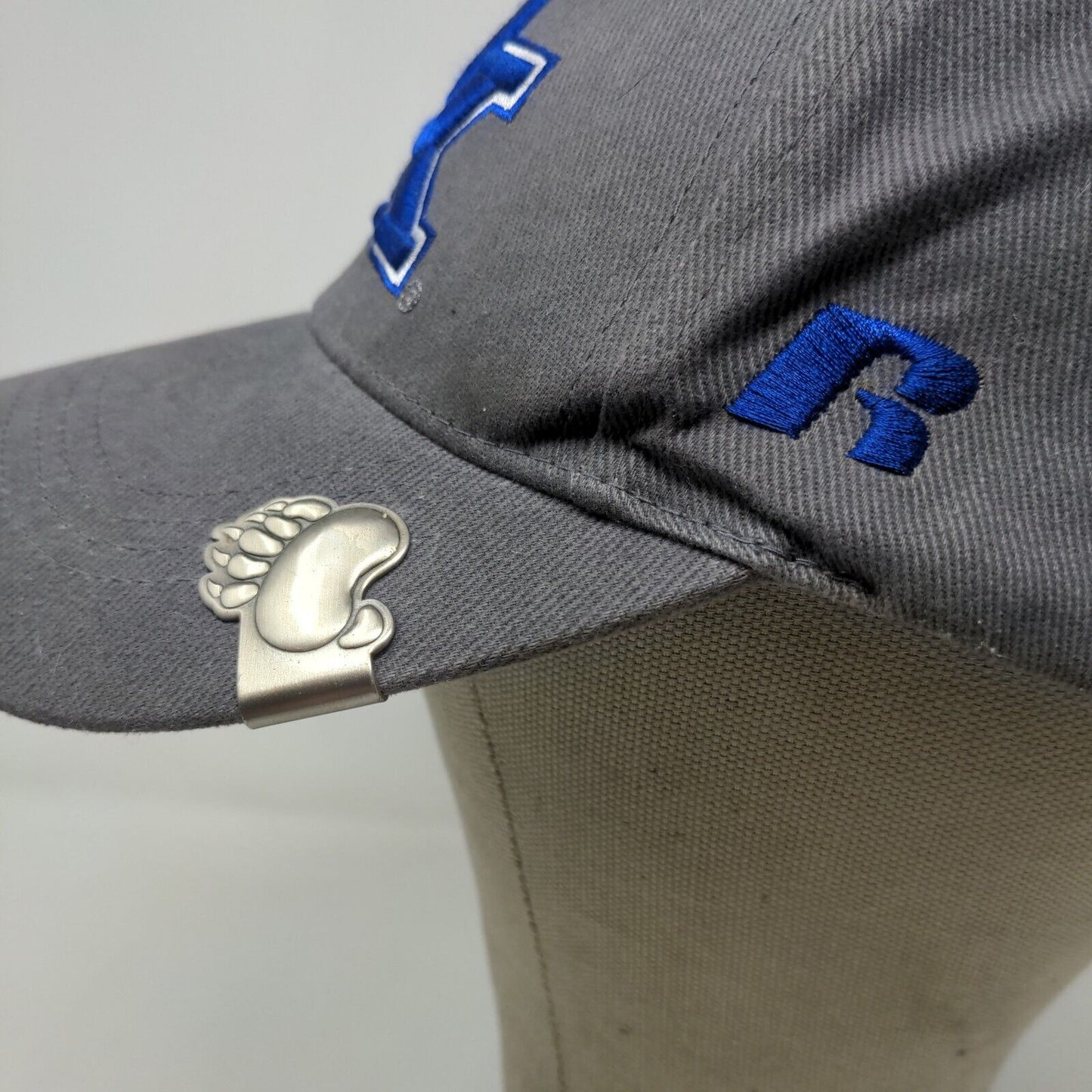 Russell Men's Strapback Hat Gray Embroidered University of Kentucky Wildcats