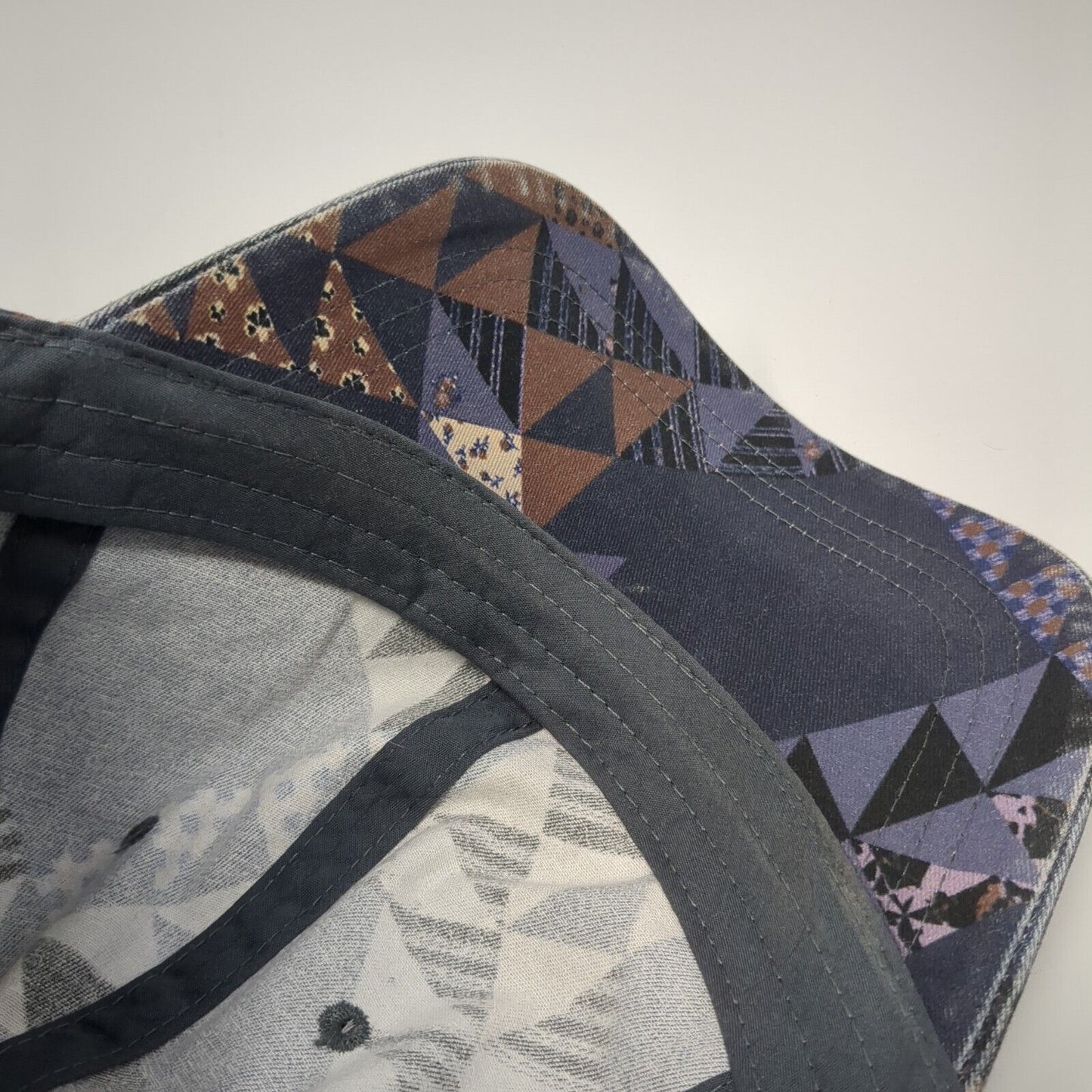 Universal Thread Slideback Hat Multicolor OS Adjustable Patchwork 6 Panel Cotton