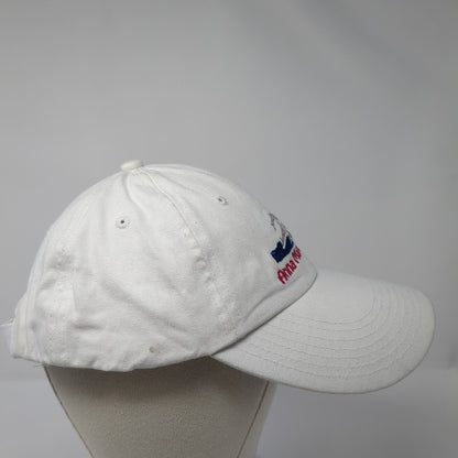 Anna Maria Island Strapback Baseball Cap White One Size Adjustable Embroidered