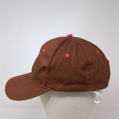 C-A-L Ranch Stores Strapback Hat Brown One Size Adjustable Embroidered Cotton