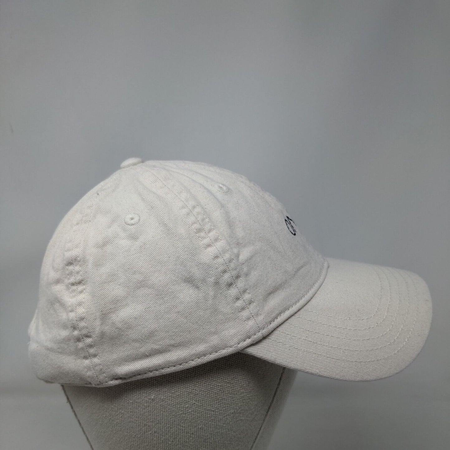OMW Slideback Hat Tan One Size Embroidered Leather Strap Madewell