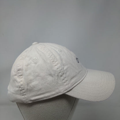 OMW Slideback Hat Tan One Size Embroidered Leather Strap Madewell