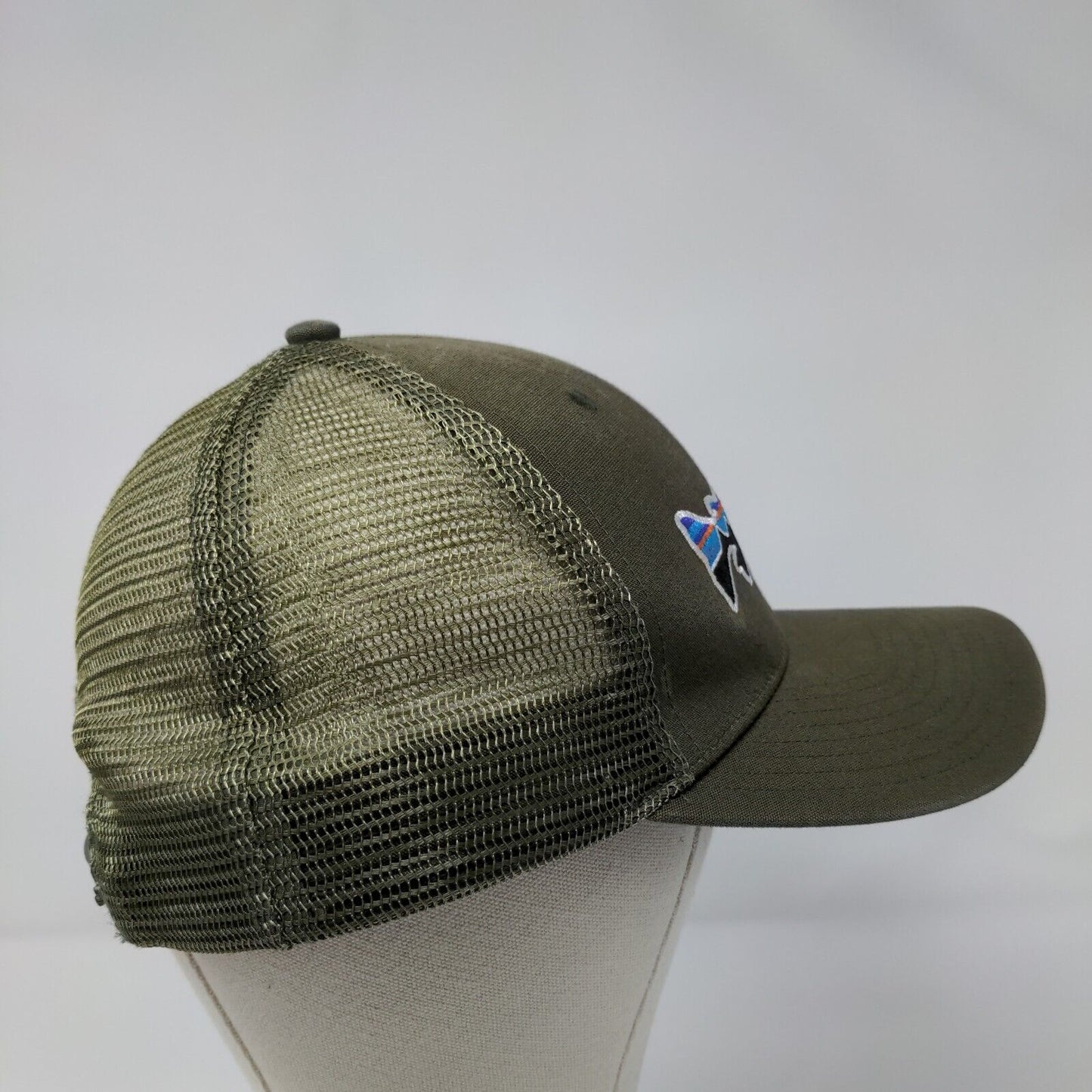 Patagonia Snapback Trucker Hat Green OSFA Adjustable Embroidered Mesh Back