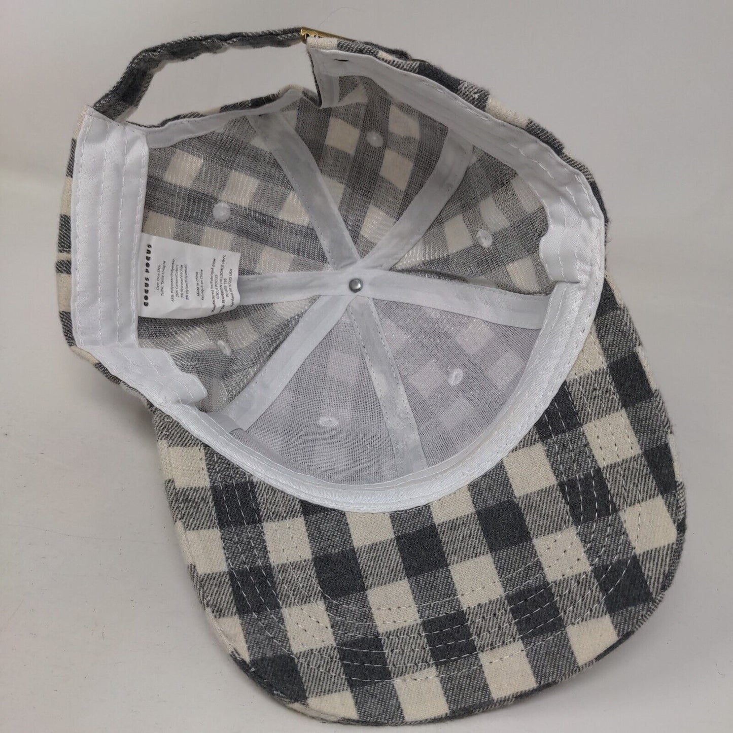 Cocus Pocus Slideback Hat Multicolor One Size Adjustable Checkered Blank
