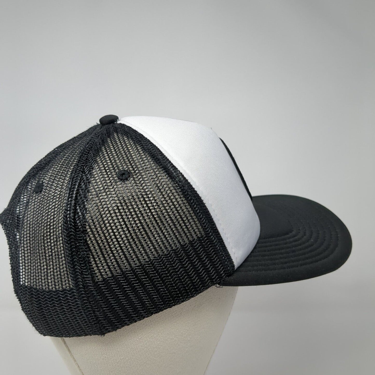 Yardarm Snapback Trucker Hat Black One Size Adjustable Embroidered Mesh Otto