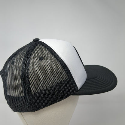 Yardarm Snapback Trucker Hat Black One Size Adjustable Embroidered Mesh Otto