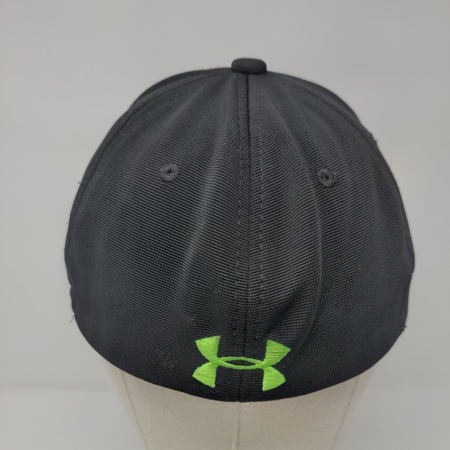 Under Armour Fitted Hat Black OSFA Embroidered Vented Holes 6 Panel