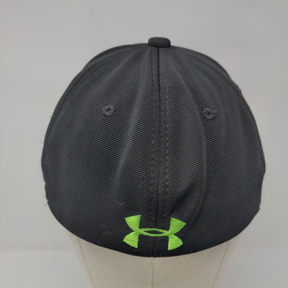 Under Armour Fitted Hat Black OSFA Embroidered Vented Holes 6 Panel