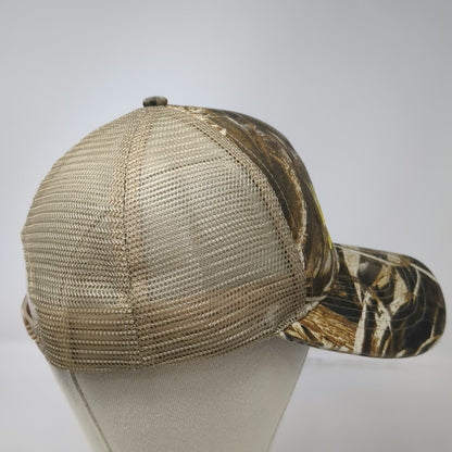 Lowe's 4 Pros Camo Trucker Hat Brown Mesh Back One Size Snapback Logo Hardware