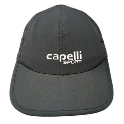 Capelli Sport Baseball Cap Gray One Size Strapback Mesh Vents Performance hat