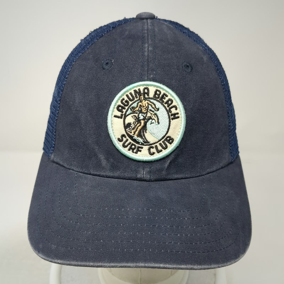 American Needle Baseball Cap Blue One Size Laguna Beach Surf Club Mesh Hat