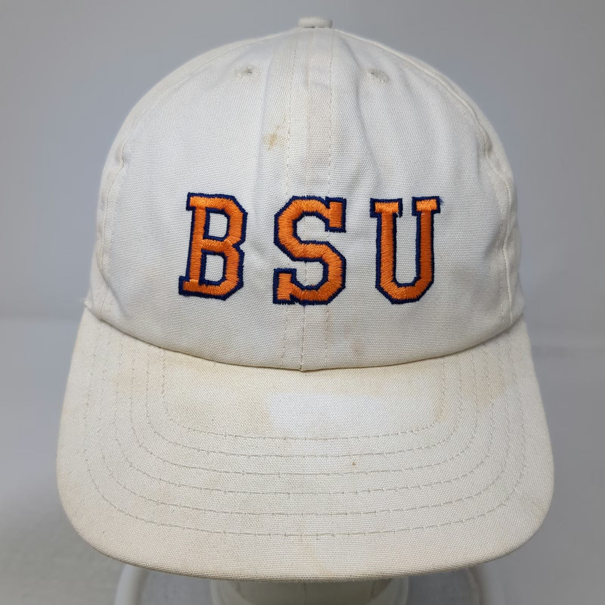Boise State Broncos NCAA LaMode Cap Beige Slideback Green USA Made Hat Vintage