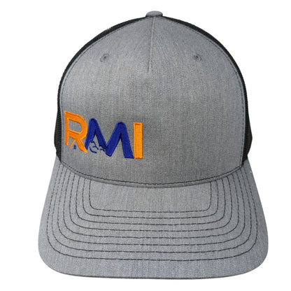 RMI Snapback Mesh Back Trucker Hat Gray One Size Embroidered Richardson