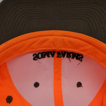 Outdoor Cap Snapback Hat Orange One Size Soma Farms Structured Contrast Brim