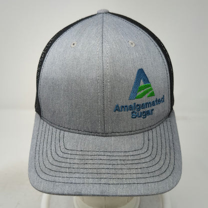 Richardson Trucker Hat Gray Black One Size Amalgamated Sugar Snapback Mesh Back